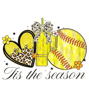 (Qty 2) Tis The Softball Season DTF transfer
