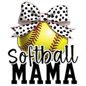 (Qty 2) Retro Softball Mama DTF transfer