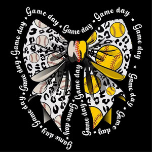 (2 Qty) Retro Soft Ball Baseball Ball Game Day DTF transfer