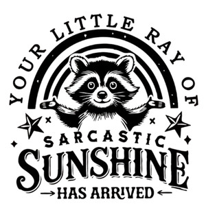 (2 Qty) Your Little Ray Of Sarcastic Sunshine Has Arrived DTF transfer