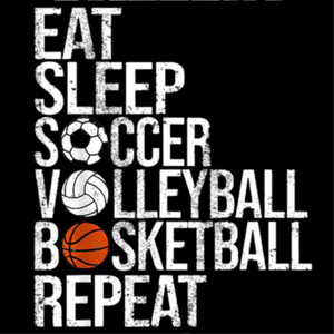 (2 Qty) Eat Sleep Soccer Volleyball Basketball Repeat DTF transfer