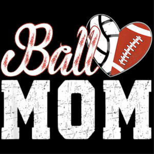 (2 Qty) Ball Mom Heart Balls DTF transfer