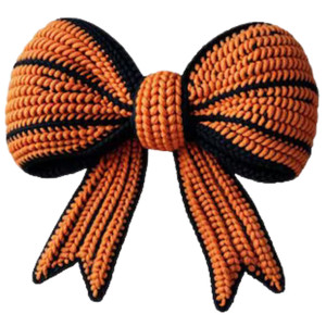 (2 Qty) Basketball Big Bow Yarn DTF transfer
