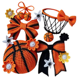 (2 Qty) Retro Basketball Yarn DTF transfer