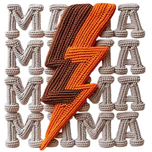 (2 Qty) Mama Thunder Basketball Yarn DTF transfer