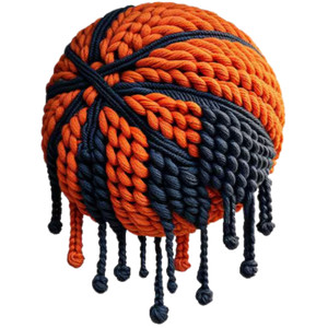 (2 Qty) Basketball Dripping Yarn DTF transfer