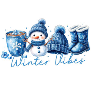 (2 Qty) Winter Vibes DTF transfer