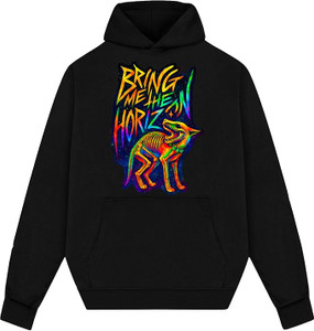 Bring Me to The Horizon Wolf Bones Champion Sweatshirts Black Colorful - DTF