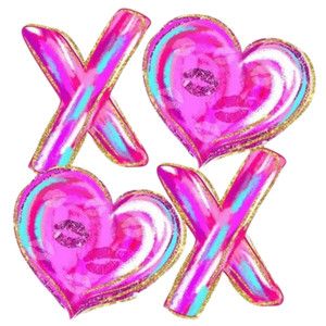 (2 Qty) Retro Xoxo Neon DTF transfer