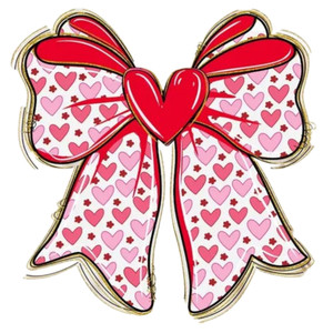 (2 Qty) Retro Bow DTF transfer