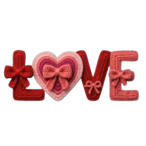 (2 Qty) Retro Yarn Love DTF transfer