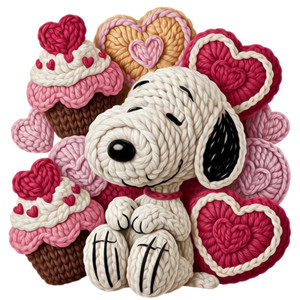 (2 Qty) Snoopy And Cupcake DTF transfer