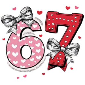 (2 Qty) Six Seven Bows DTF transfer