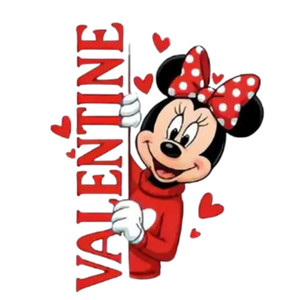 (2 Qty) Valentine Minnie DTF transfer