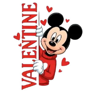 (2 Qty) Valentine Mickey DTF transfer