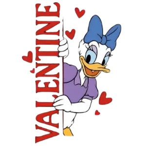 (2 Qty) Valentine Girl Duck DTF transfer