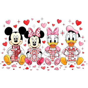 (2 Qty) Mickey Mouse Gang DTF transfer