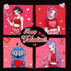 (2 Qty) Huntrex Happy Valentine Xoxo DTF transfer