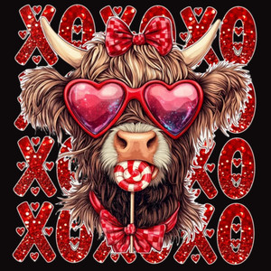 (2 Qty) Xo Xo Cow DTF transfer