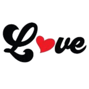 (2 Qty) Love DTF transfer