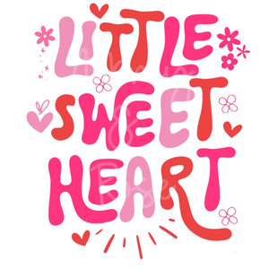 (2 Qty) Little Sweet Heart DTF transfer
