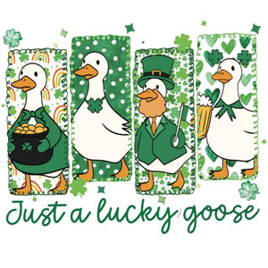 (2 Qty) Just A Lucky Gosse Green DTF transfer