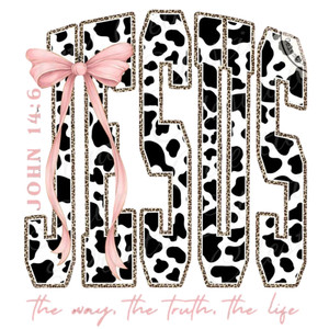 (2 Qty) Jesus The Way The Truth The Life DTF transfer