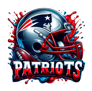 (2 Qty) Patriots Football Helmet Paint - DTF transfer