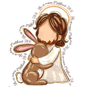 (2 qty) He Is Risen Mathew DTF transfers