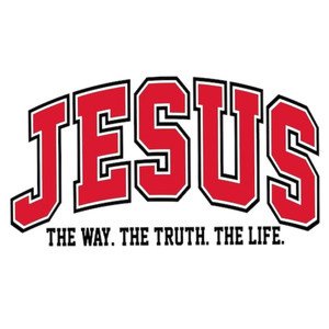 (2 qty) Jesus The Way The Truth Red DTF transfers