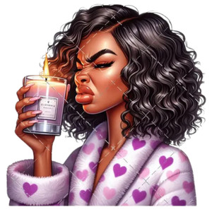 (2 qty) Woman With Candle DTF transfers