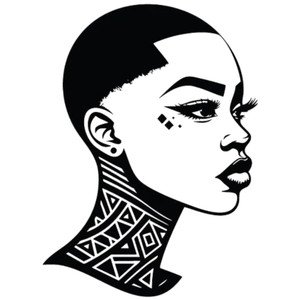 (2 qty) Buzz Cut Girl DTF transfers