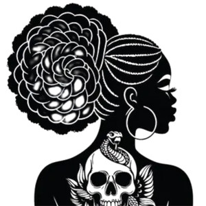 (2 qty) Woman With A Unique Textured Hairstyle DTF transfers