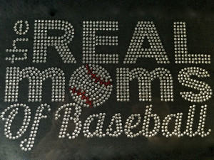 Baseball Mom Ball Heart (Rhinestone Design)