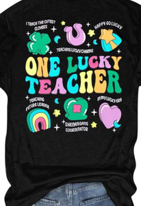 (5 Qty) One Lucky Teacher - DTF transfer