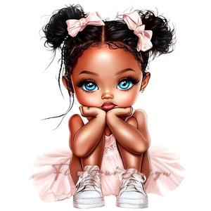 (2 qty) Cute Baby Girl DTF transfers