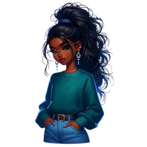 (2 qty) Woman Styled Like A "Bratz" Doll Character DTF transfer