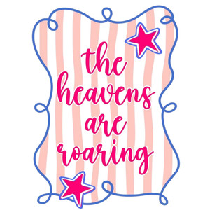 (2 qty) The Heavens Are Roaring- DTF transfers