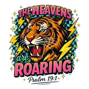 (2 qty) The Heavens Are Roaring Tiger - DTF transfers