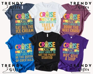 (2 Qty) Cruise Crew - Most Likely to (words) - custom DTF transfer