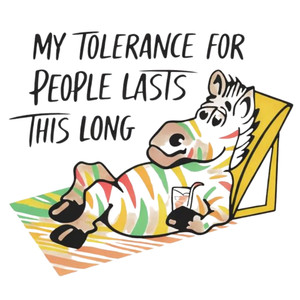 (2 qty) My Tolerance For People - DTF transfers