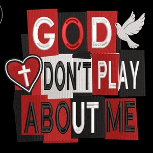 (2 qty) God Don't About Me Heart - DTF transfers
