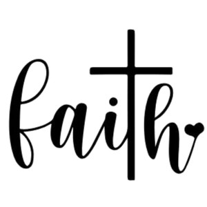 (2 qty) Faith Black - DTF transfers