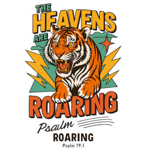 (2 qty) The Heavens Psalm Orange - DTF transfers