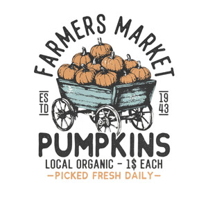 (2 qty) Farmer Market Pumpkin- DTF transfers