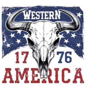 (2 qty) Retro Western American - DTF transfers