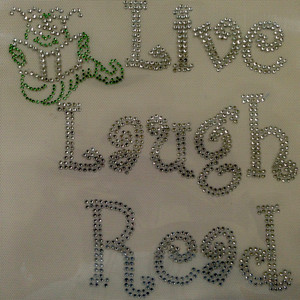 Live Laugh Read School Rhinestone Transfer Iron on