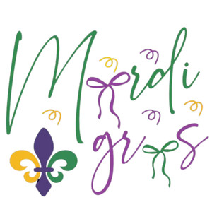 (2 qty) It's Mardi Gras - DTF transfers