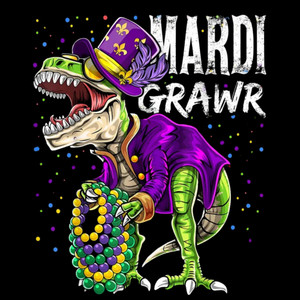 (2 qty) Mardi Grawr - DTF transfers