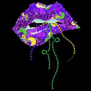 (2 qty) Lips Glitter - DTF transfers
